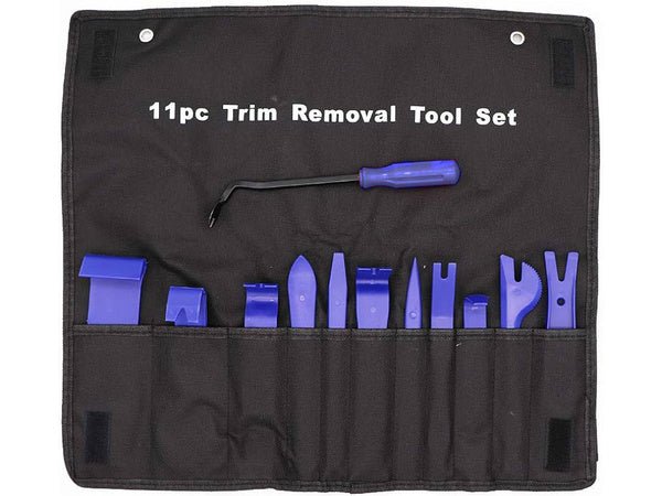 Traukiklių rinkinys apmušalų atidarytuvai svertai veržliarakčiai dangtelis 11 dalių