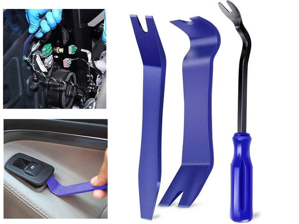 Traukiklių rinkinys apmušalų atidarytuvai svertai veržliarakčiai dangtelis 11 dalių