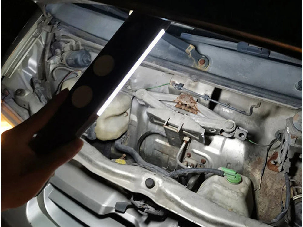 Galingas dirbtuvių žibintuvėlis 48 led cob usb kablys magnetas įkraunamas