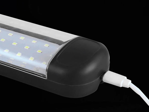 Galingas dirbtuvių žibintuvėlis 48 led cob usb kablys magnetas įkraunamas