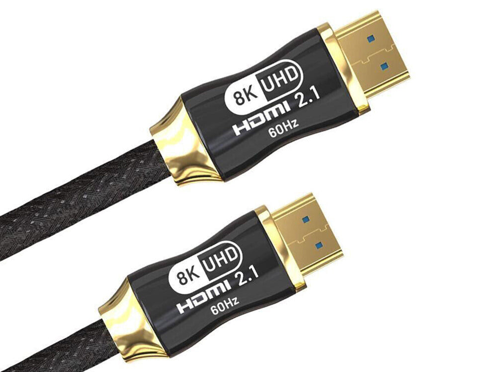 Hdmi 2.1 video kabelys ultra didelio greičio 8k 60hz 4k 120hz hq gold 1,5 m