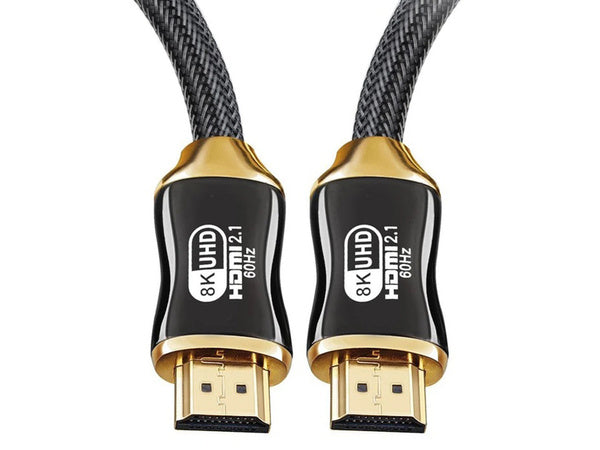 Hdmi 2.1 video kabelys ultra didelio greičio 8k 60hz 4k 120hz hq gold 1,5 m