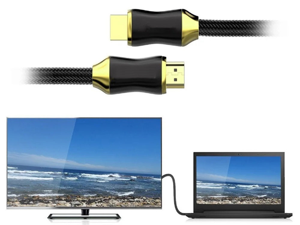 Hdmi 2.1 video kabelys ultra didelio greičio 8k 60hz 4k 120hz hq gold 1,5 m