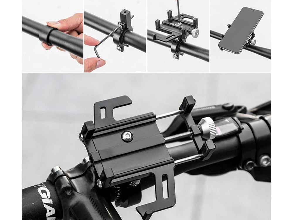 Tvirtas dviračio laikiklis telefonui telefono spaustukas saugus sukibimas