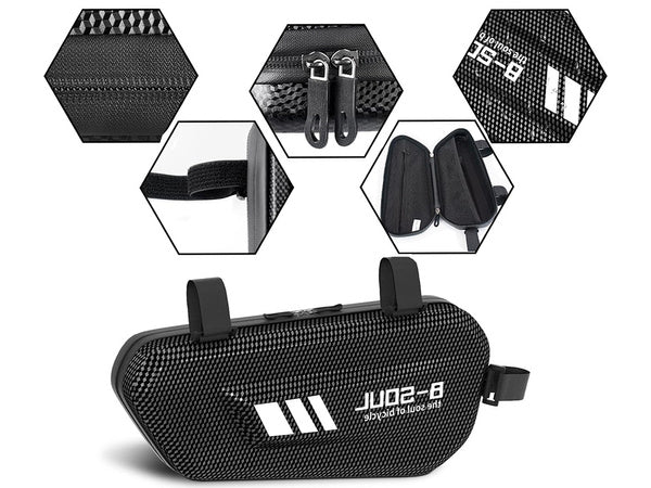 Po rėmo pannier krepšys vandeniui atsparus stiprus standus dviračių krepšys