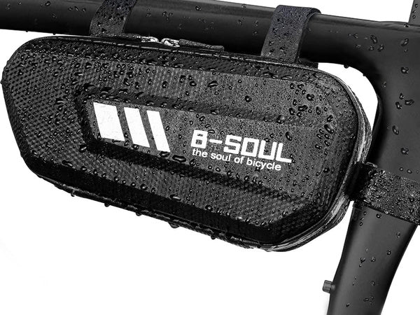 Po rėmo pannier krepšys vandeniui atsparus stiprus standus dviračių krepšys