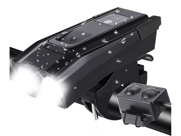 Galingas dviračių žibintas priekinis led galinis žibintas garsinis akumuliatorius 2in1