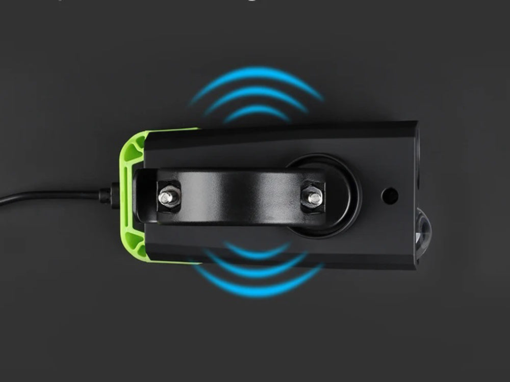 Galingas dviračių žibintas priekinis led galinis žibintas garsinis akumuliatorius 2in1