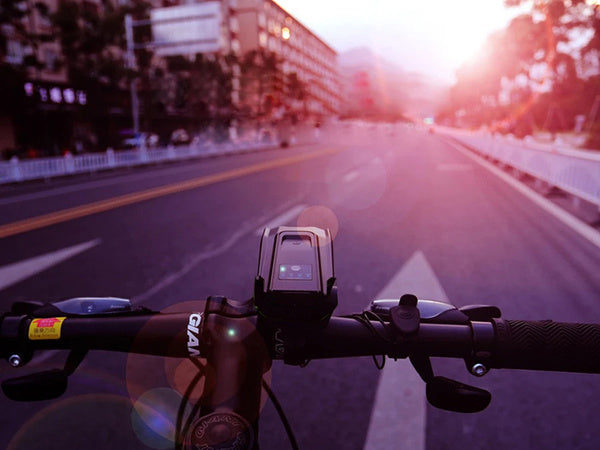 Galingas dviračių žibintas priekinis led galinis žibintas garsinis akumuliatorius 2in1