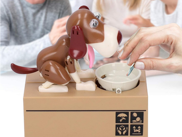 Kiaulių taupyklė šuo valgo monetas interaktyvus automatas seifas didelis