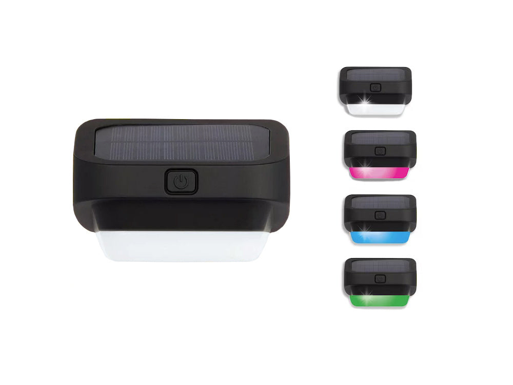 Saulės sodo vadovaujama šviesa rgb laiptų terasos tvorai sutemų jutiklis