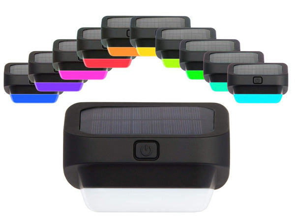 Saulės sodo vadovaujama šviesa rgb laiptų terasos tvorai sutemų jutiklis