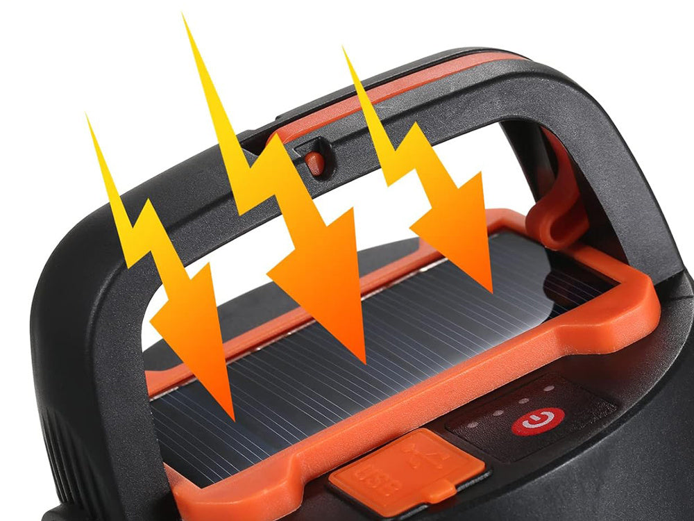 Kempingo kempingo lempa įkraunama led usb turistinė saulės kablys