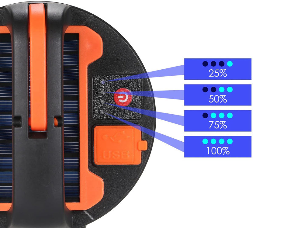 Kempingo kempingo lempa įkraunama led usb turistinė saulės kablys