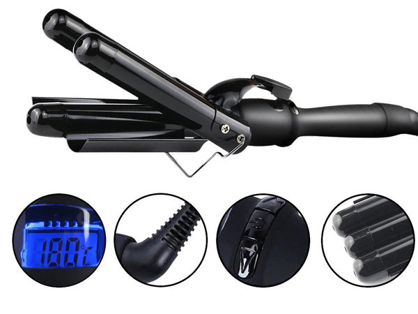 Plaukų bangos garbanojimo geležis garbanojimo geležis bangos garbanos keramika