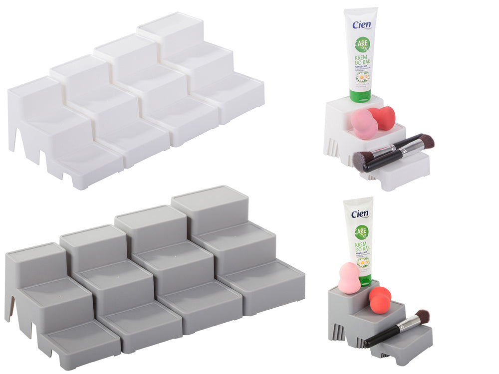 Kosmetikos organizatorius modulinis 4-in-1 vonios lentynos laikymo konteinerio stovas