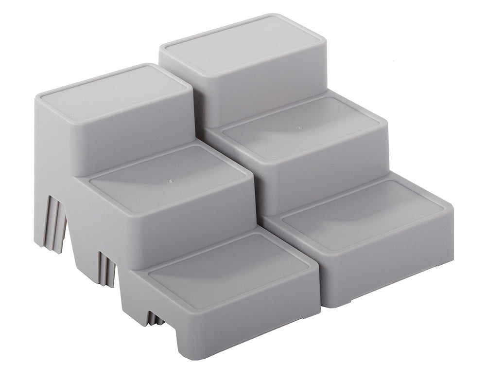 Kosmetikos organizatorius modulinis 4-in-1 vonios lentynos laikymo konteinerio stovas