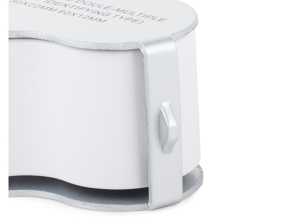 Juvelyrinė lupa sulankstoma 2 led 30x 60x