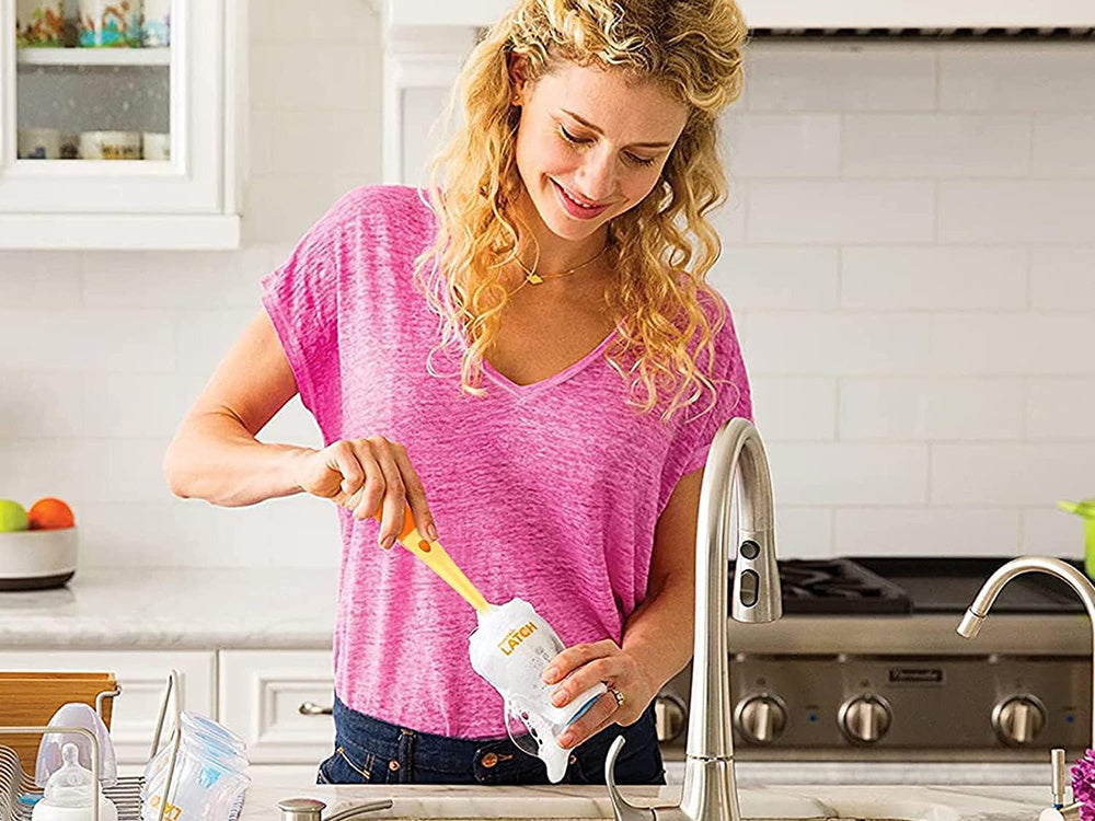 Šepetys kempinė buteliams plauti stiklainiai stiklainiai ilgas ploviklis su kempine