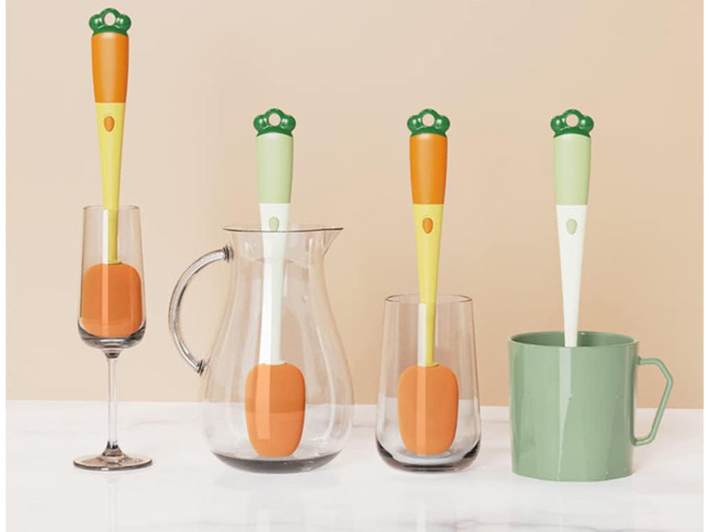 Šepetys kempinė buteliams plauti stiklainiai stiklainiai ilgas ploviklis su kempine