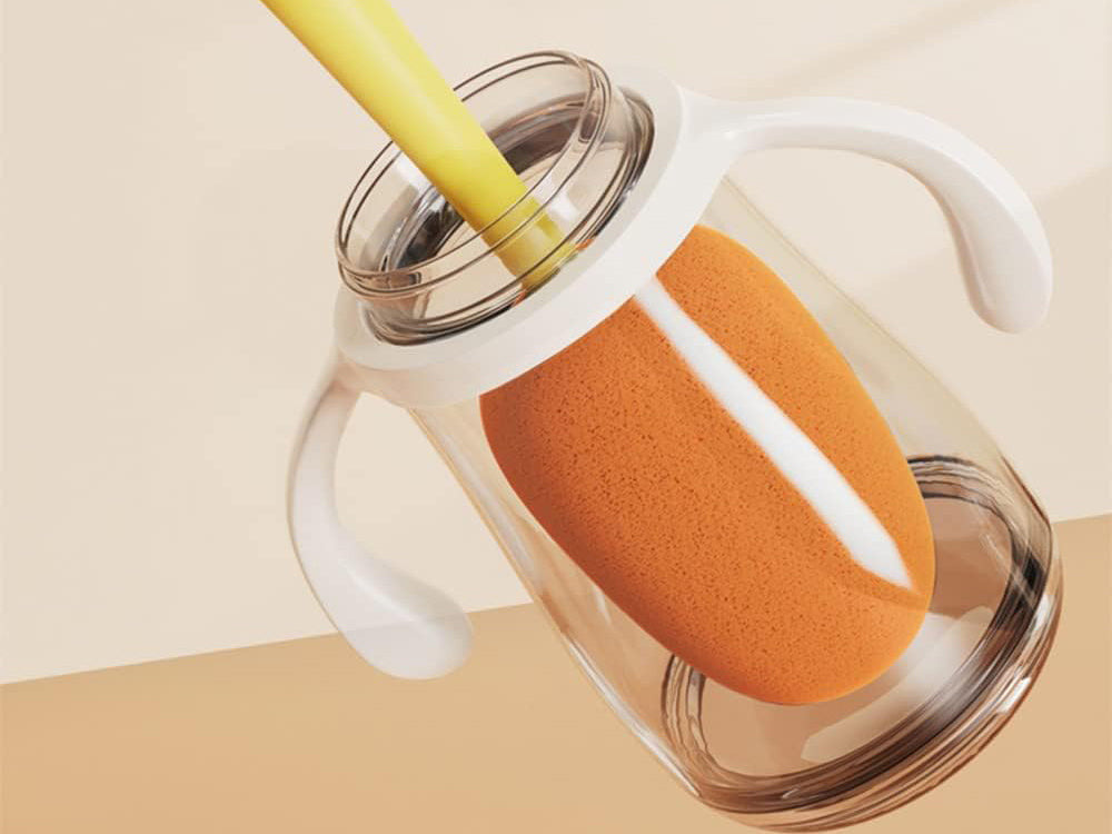 Šepetys kempinė buteliams plauti stiklainiai stiklainiai ilgas ploviklis su kempine