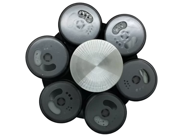 Prieskonių organizatorius rotaciniai stikliniai indeliai 6 vnt. Prieskonių druska