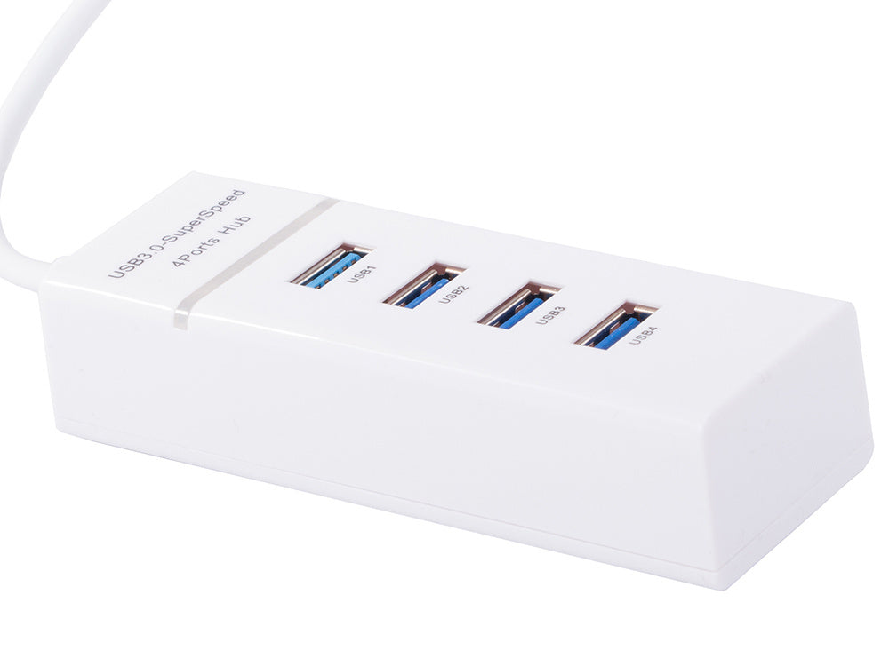 Koncentratorius usb 3.0 prievadų skirstytuvas 4 prievadų skirstytuvo adapterio adapteris, Baltas, Szín, Fehér