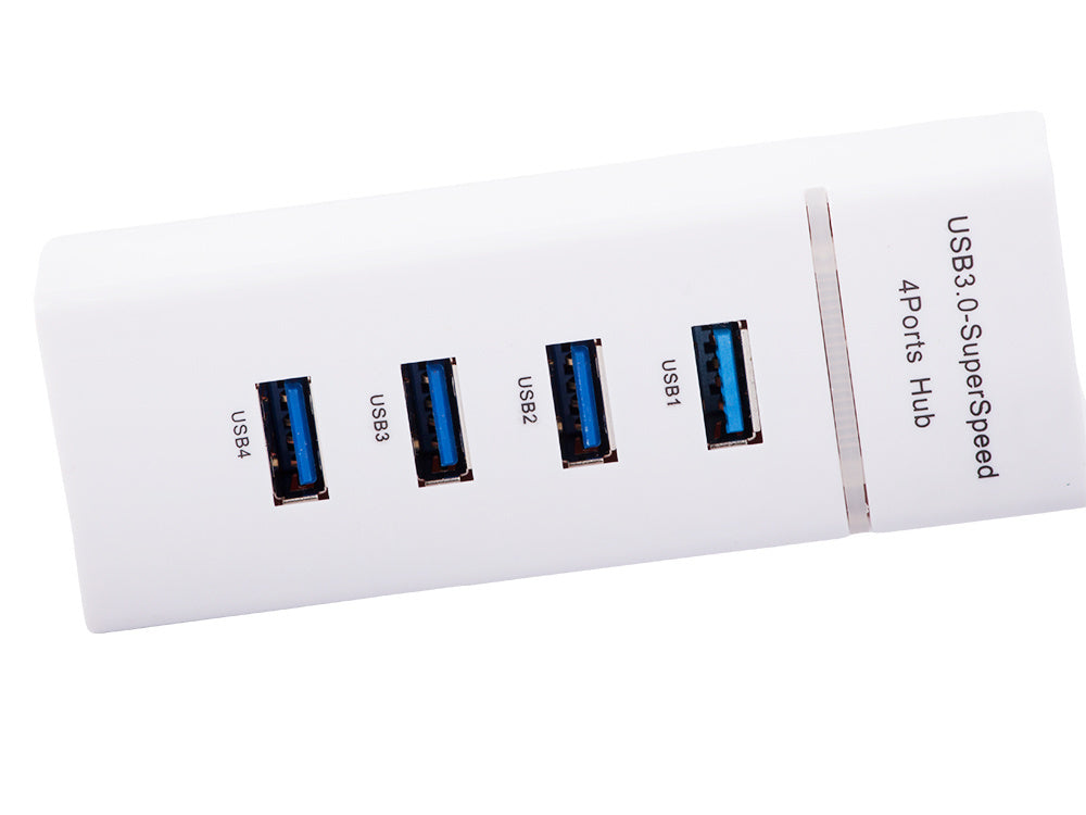 Koncentratorius usb 3.0 prievadų skirstytuvas 4 prievadų skirstytuvo adapterio adapteris, Baltas, Szín, Fehér