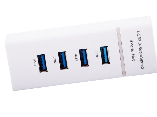 Koncentratorius usb 3.0 prievadų skirstytuvas 4 prievadų skirstytuvo adapterio adapteris, Baltas, Szín, Fehér