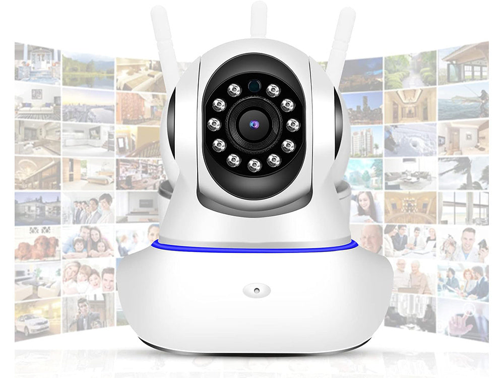 Ip kamera wifi elektroninė auklė sukamasis garsas vidaus judesio jutiklis