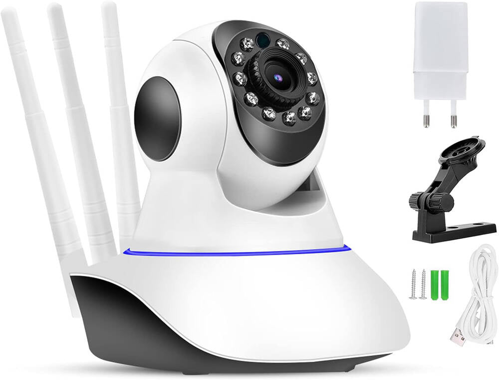 Ip kamera wifi elektroninė auklė sukamasis garsas vidaus judesio jutiklis