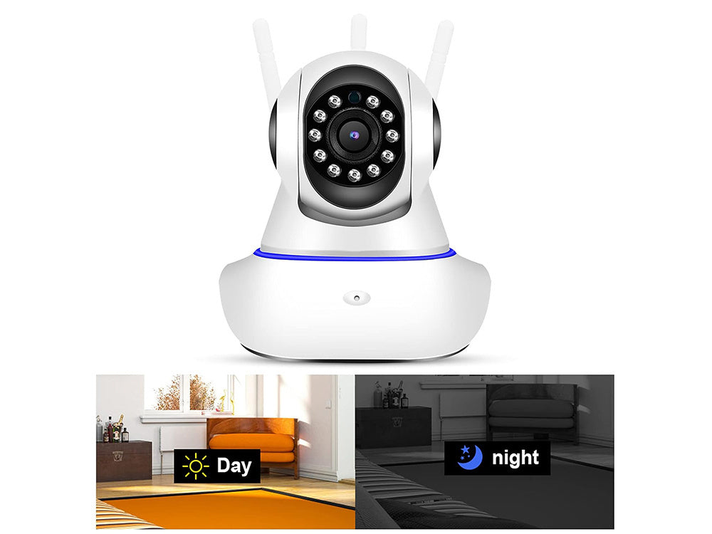 Ip kamera wifi elektroninė auklė sukamasis garsas vidaus judesio jutiklis