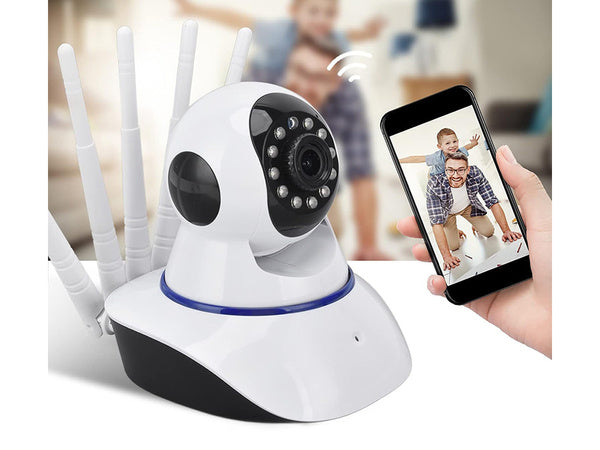 Ip kamera wifi elektroninė auklė sukamasis garsas vidaus judesio jutiklis