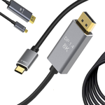 Displayport usb typ-c 1.4 video audio usb-c 8k 4k 2k kabelis 1,8 m
