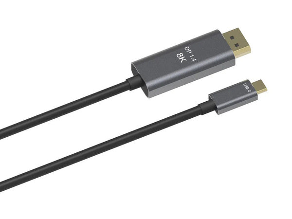 Displayport usb typ-c 1.4 video audio usb-c 8k 4k 2k kabelis 1,8 m