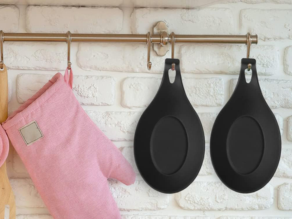 Šaukšto poilsio silikoniniai nusausintuvo indai po kaušeliu