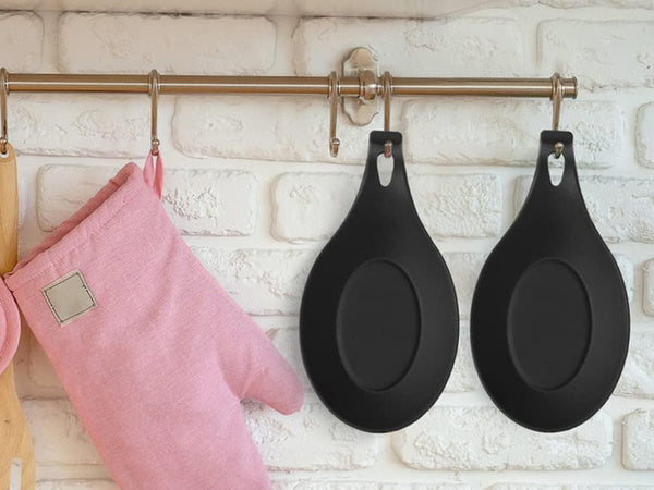 Šaukšto poilsio silikoniniai nusausintuvo indai po kaušeliu