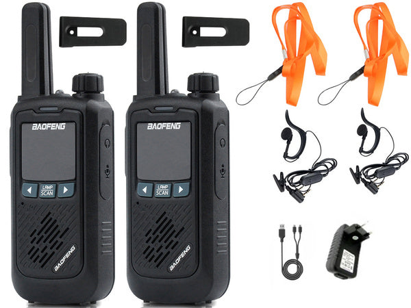 Walkie talkie baofeng bf-t17 radiotelefono rinkinys talkeris 2vnt.