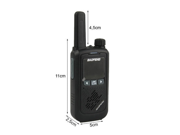 Walkie talkie baofeng bf-t17 radiotelefono rinkinys talkeris 2vnt.
