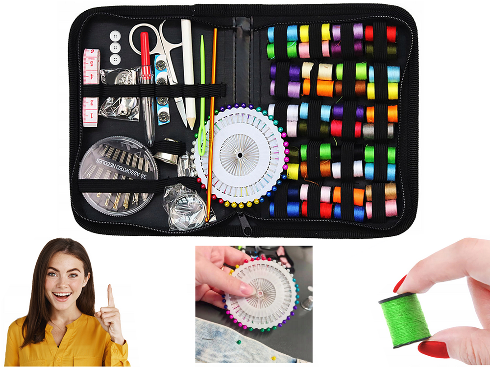 Siuvimo rinkinys siuvimo rinkinys adatos siūlų smeigtukai dideli nėrimo kabliukai