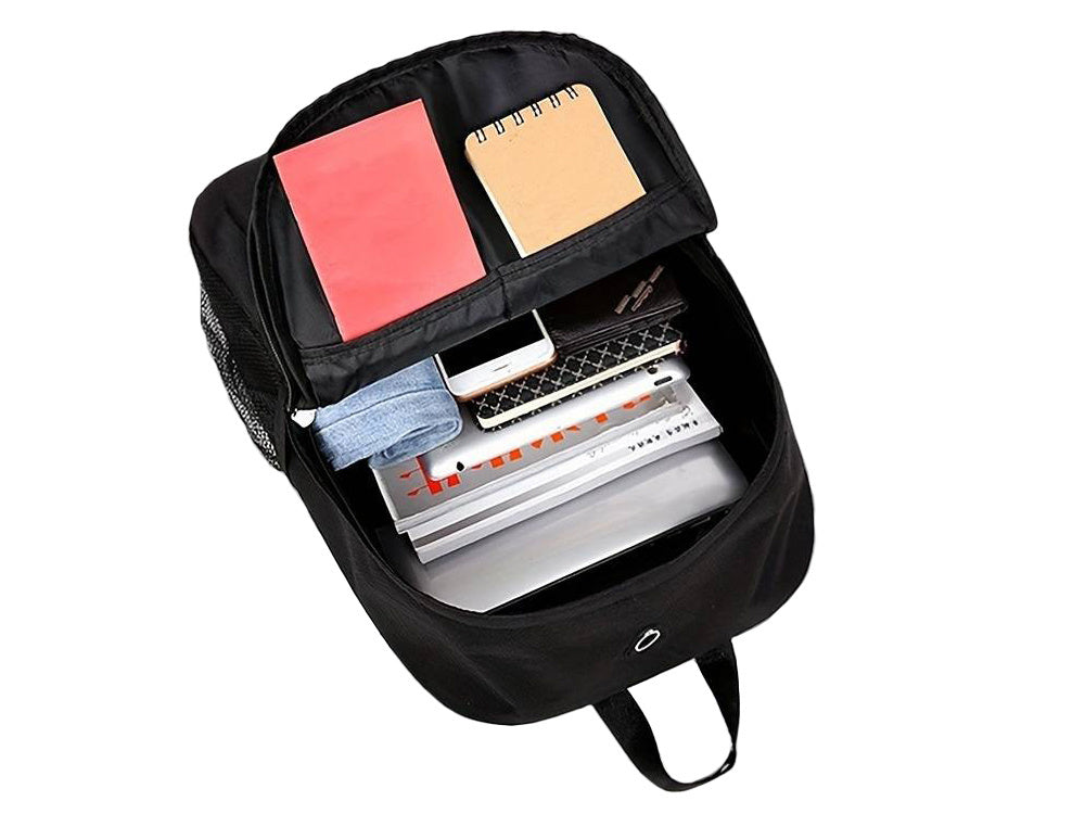 Mokyklinė kuprinė jaunimo muzikos atspindinti usb daugiakomponentė šviečianti