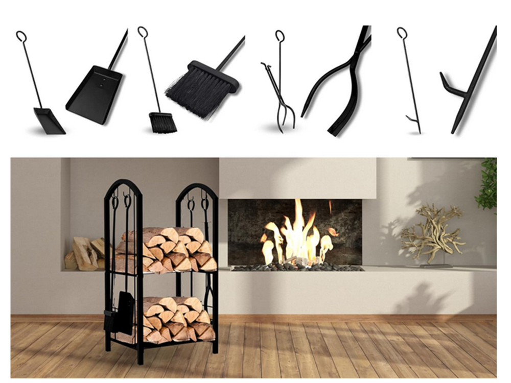 Malkų lentyna malkų priedai malkų priedai pokerio šlavimo mašina