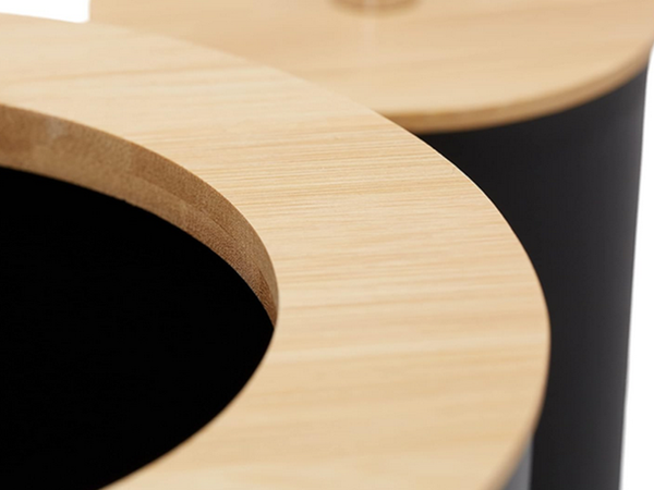 Vonios kambario rinkinys "6-in-1" vonios kambario tualeto rankenėlė su šiukšliadėže black set