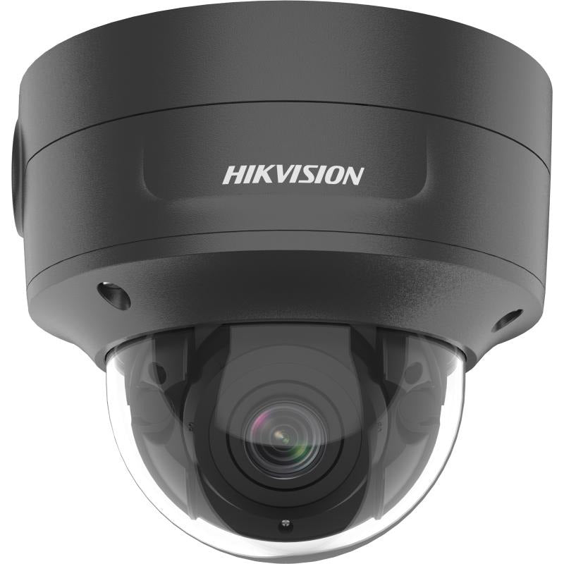 Hikvision dome DS-2CD2746G2HT-IZS F2.8-12 (juoda, 4 MP, 40 m. IR, AcuSense, Darkfighter)