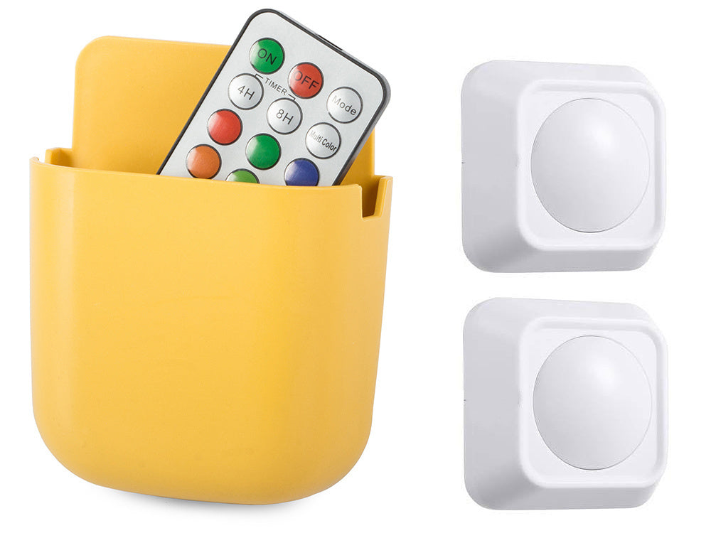 Belaidis rgb vadovaujama naktinė šviesa nuotolinio valdymo pultas 2 vnt., Baltas, Szín, Fehér