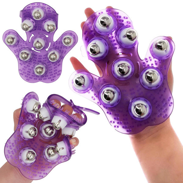 Kūno masažuoklis kaklo kaklo rankų masažas celiulito masažo pirštinė, Violetinė, Szín, Lila