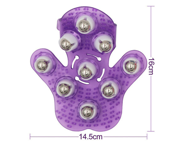 Kūno masažuoklis kaklo kaklo rankų masažas celiulito masažo pirštinė, Violetinė, Szín, Lila