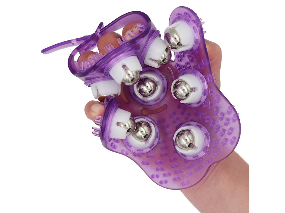 Kūno masažuoklis kaklo kaklo rankų masažas celiulito masažo pirštinė, Violetinė, Szín, Lila