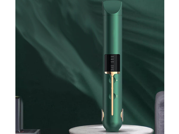 Plaukų tiesintuvas keraminis lcd 2in1 reguliuojamosios temperatūros maitinimo blokas, Žalia, Szín, Zöld