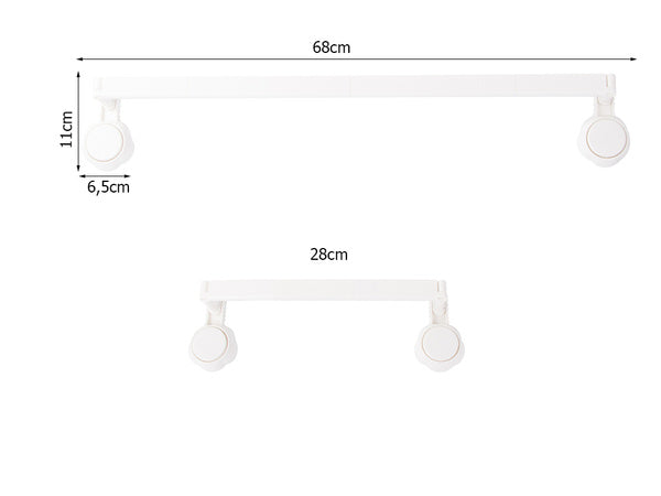 Sieninis vonios rankšluosčių laikiklis reguliuojamas laikiklis